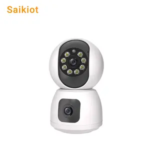 Saikiot Tuya Smart Dual Lens PTZ IP Camera rilevamento umano telecamera IP di sicurezza domestica Baby Monitor telecamere WIFI Wireless per interni