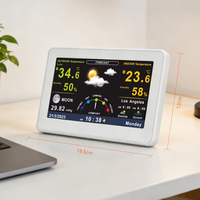 Thermomètre domestique intelligent, moniteur de température quotidien, horloge météo numérique murale, station intérieure et extérieure avec capteur