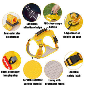 Futrepets tali nilon untuk anjing, dapat disesuaikan nyaman bersirkulasi dan tahan lama untuk latihan berjalan luar ruangan desain modis modis - Product Image 4