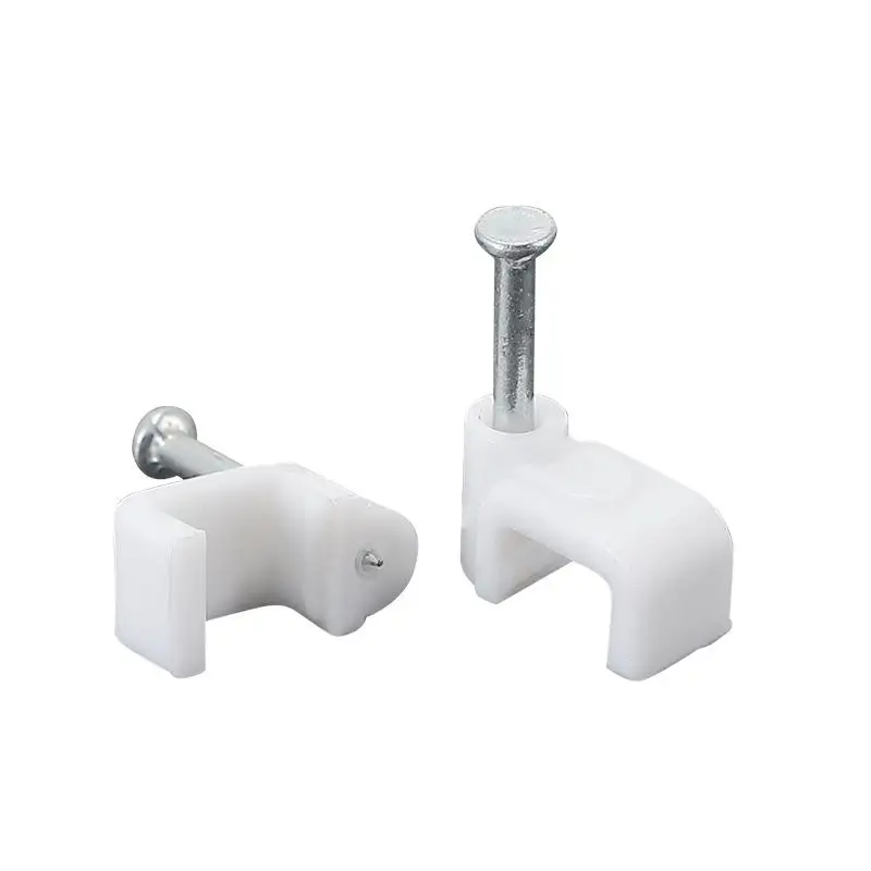 WZUMER accessori per cablaggio cavo elettrico clip per cavi coassiali singole clip per cavi a parete in plastica rotonda