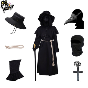 Il Costume da medico della peste della bocca di uccello spaventoso in maschera di Halloween ispirato al <span class=keywords><strong>film</strong></span> TV per adulti include vestito e maschera - Product Image 1