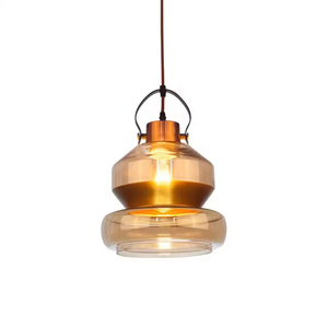 Nueva llegada de Zeal Lighting, cubierta de cristal ámbar, luz colgante elegante, colgante de cristal para interiores para oficina en casa - Product Image 3