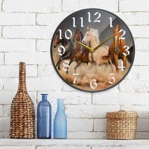 Relógio de parede redondo vintage de 12 ", relógio de parede redondo com animais, relógio de mesa silencioso e não ticando a bateria, decorativo de quartzo - Product Image 3