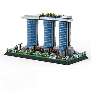 WANGE 4210 Blocs <span class=keywords><strong>de</strong></span> construction emblématiques Série Architecture Mondiale Pyramides Tour Eiffel <span class=keywords><strong>Maison</strong></span> Blanche Modèle Logo Personnalisé Vente en Gros - Product Image 2