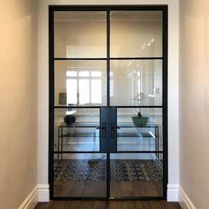 Porte double en acier sur mesure haut de gamme, style rétro français, pour <span class=keywords><strong>cuisine</strong></span>, balcon, intérieur, <span class=keywords><strong>salon</strong></span>, chambre, hôtel - Product Image 2