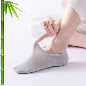 Wholesale <strong>Low</strong> <strong>Cut</strong> Breathable Bamboo Fiber <strong>Socks</strong> White Custom Logo Sweat-Absorbent Calcetines Summer Knitted Meias - Product Image 4