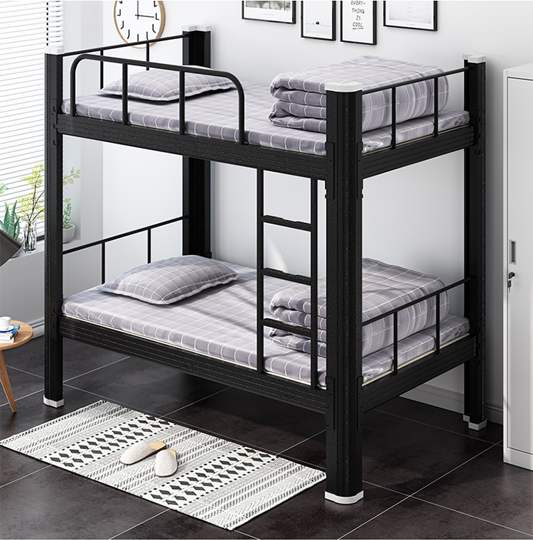 Wohn möbel Moderne Metall betten Studenten schlafsaal Platzsparendes High Foot Design Doppeldecker bett Etagen bett Metall