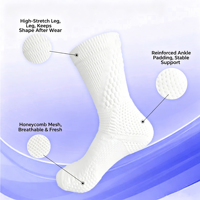 Chaussettes de basketball personnalisées avec logo, en tissu éponge alvéolé, respirantes, à semelle épaisse en maille, chaussettes de sport athlétiques