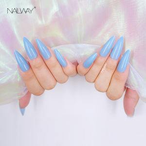 <span class=keywords><strong>Faux</strong></span> <span class=keywords><strong>ongles</strong></span> en ABS à presser, couleur unie brillante, longs et pointus, prix d'usine - Product Image 6