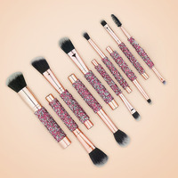 Nouvelle tendance de la mode, ensemble de pinceaux de maquillage luxueux et scintillants, manche de haute qualité, pinceaux de maquillage uniques et glamour