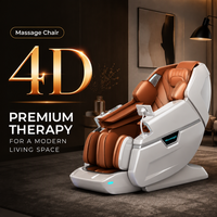 Fauteuil de massage à 52 airbags, mécanisme intelligent 4D, rail SL de 135 cm, inclinable, écran tactile tablette 7 pouces, commande vocale IA, robotique 4D