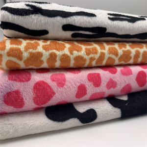 Paper Print and Screen Print, with S Wave Various Tiger/<strong>giraffe</strong>/leopard/zebra/cow Design Animal Print Velboa Minky <strong>Fabric</strong>/ - Product Image 1