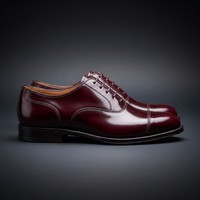 Chaussures Oxford sur mesure en cuir de veau véritable pour homme, élégantes, bordeaux, chaussures de mariage, chaussures habillées classiques, chaussures formelles pour affaires