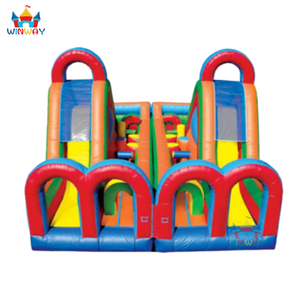 Tobogán Inflable Comercial Colorido con Obstáculos Dobles para Juegos - Product Image 5