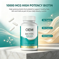 OEM Özel Etiketli Biotin Tabletleri 300 Adet 10000 MCG Besin Takviyesi Tedariki