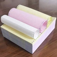 Rollos de Papel Continuo para Computadora NCR de 4 Capas, 9.5x5.5 Pulgadas, Papel Autocopiativo (CB/CFB/CF) en Azul para Impresión de Oficina