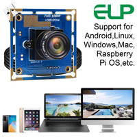 Módulo de Cámara Micro USB ELP Full HD 1080P, Sin Controladores, Alta Velocidad, VGA 100FPS 720P 60fps 1080P 30fps USB 2.0, Cámara Lightburn