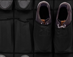 Household Wall <b>Mount</b> 24 Grid Mesh Pocket Folding Shoes Hanging Organizer - Product Image 5