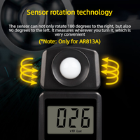 Medidor de Iluminancia Digital Inteligente AR813A AR823+, Medidor de Luz Lux de Alta Precisión, Fotómetro de Lúmenes