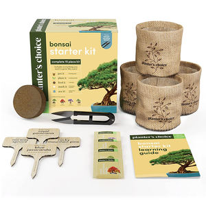 Maceta de cerámica <span class=keywords><strong>Bonsai</strong></span> Tree DIY Starter <span class=keywords><strong>Kit</strong></span> de jardín hidropónico con 13 piezas Herramientas de bambú para uso en el hogar y la guardería - Product Image 2