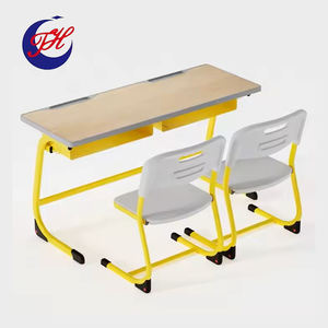 Escritorio y silla ajustables de Metal, muebles para estudiantes de tamaños personalizados, escritorios y sillas escolares dobles, escritorio para aula, superventas - Product Image 6