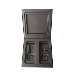 Black color paper pulp tray mould Recycle paper pulp packaging Biodegradable molded pulp inner tray