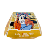 Pour LOKYO boîtes de papier à emporter jetables imprimées personnalisées 2mm d'épaisseur pour Burger pépites de poulet frit Hamburger matériaux recyclés