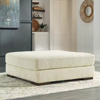 Canapé modulaire d'angle PZCN HOME Cloud, ensemble de canapés de luxe 5 pièces en tissu velours côtelé gris, canapé modulaire moderne avec chaise longue