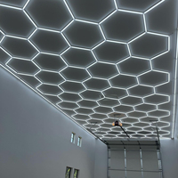 Éclairage de Plafond LED Hexagonal Contation 110/220 V 9 LED pour Atelier, Garage et Concessionnaire Automobile