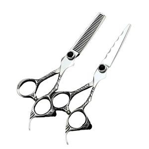Ciseaux de coiffure professionnels 440C, lame droite 6 pouces, pour droitiers, modèle PK Haircut, les plus vendus - Product Image 1