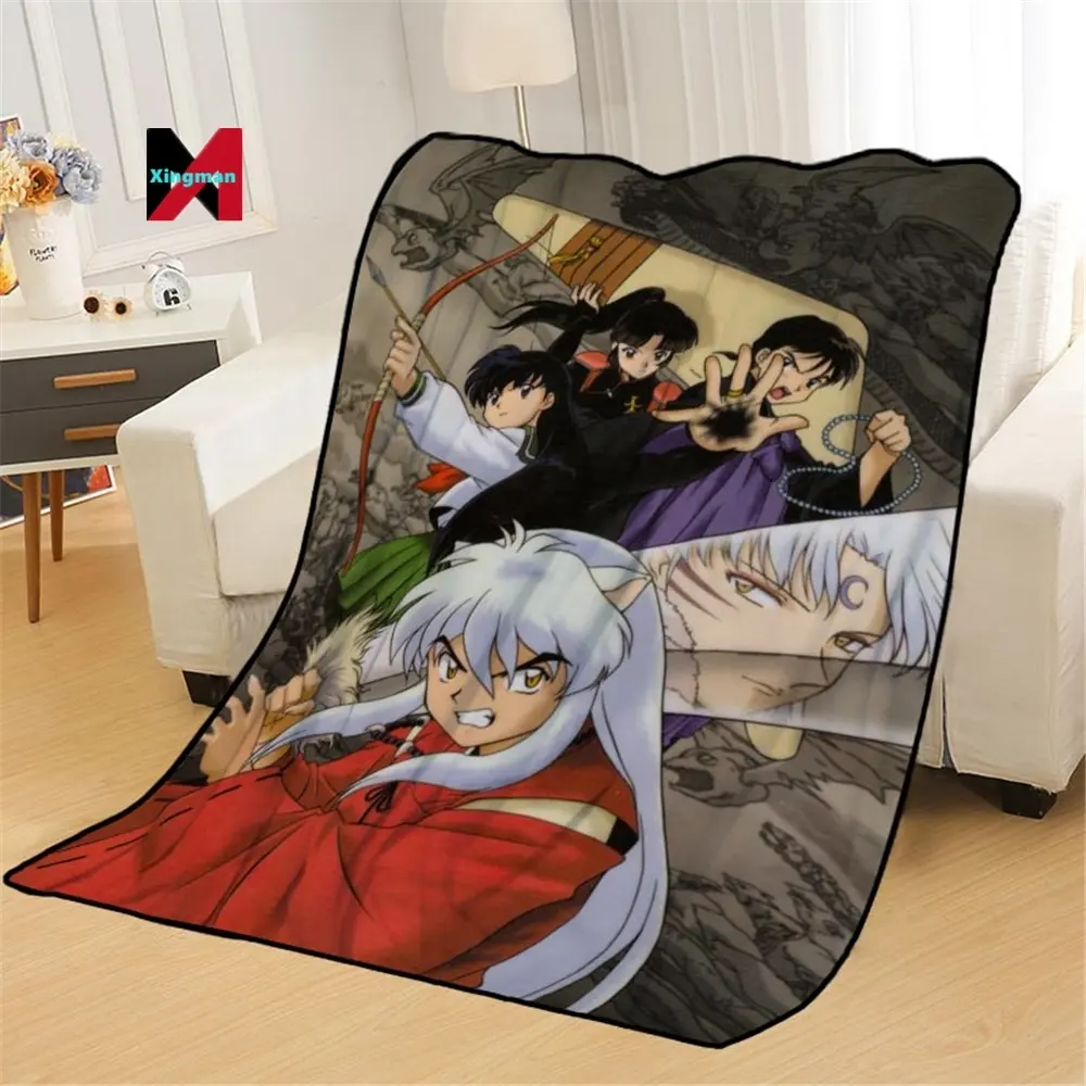 Throws Inuyasha Ultra Soft Flannel Fluffy Home Office picnic mat Living room sofa bed warm children blanket other blankets