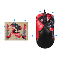 Poison Viper Ultimate Edition Autocollant antidérapant absorbant la sueur Édition de qualité Souris de jeu double mode sans fil Autocollant spécial