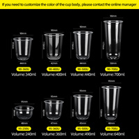 Vasos de Plástico Desechables Personalizados de Colores para Té Boba, Ideales para Servicios de Catering, Fiestas, Eventos Importantes, etc.