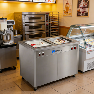 Máquina Comercial Móvil de Yogur Frito Automática de Gran Capacidad con Enfriamiento para Helado, Queso, Smoothies y Rollos de Helado - Product Image 1