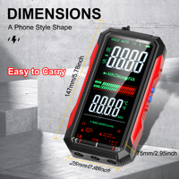Layar LCD Berwarna Penuh 4,8 inci Menampilkan 6000 Angka Multimeter Digital Otomatis dengan Baterai Isi Ulang
