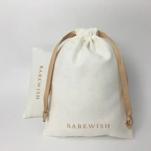 Custom Logo Printed Eco-Friendly Cotton Linen <strong>Drawstring</strong> <strong>Bag</strong> for Candle Soap Pouches and Other Shopping Needs - Product Image 3