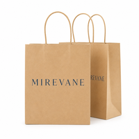 Sacs de courses classiques en papier kraft avec poignées, vente en gros, emballage cadeau pour boutiques, événements et marques