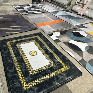 Tappeto floreale in poliestere 100% su misura in stile moderno europeo fatto a macchina tappetino porta porta camera da letto soggiorno <span class=keywords><strong>tappeti</strong></span> floreali - Product Image 2