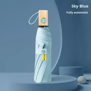ร่มพับได้แบบคลาสสิกสำหรับธุรกิจ ผลิตตามสั่ง ขายส่ง พิมพ์ลายด้วยระบบ UV ผ้า Pongee ใช้ได้ทั้งวันแดดและวันฝน - Product Image 3