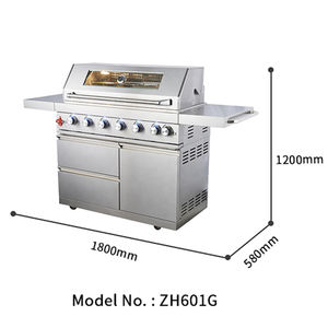 Parrilla de Gas de Acero Inoxidable para Barbacoa, Parrillas Exteriores para Fiestas en Zonas de Aficionados al Fútbol - Product Image 2