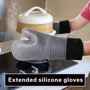 Maniques <span class=keywords><strong>de</strong></span> cuisine multifonctionnelles extra longues, résistantes à la chaleur, en silicone, pour four, flexibles et professionnelles - Product Image 4