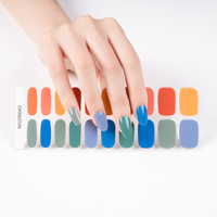 Autocollants pour ongles en gel de style coréen, nouveaux, avec lampe UV, enveloppes pour ongles en gel, autocollants pour ongles en gel semi-durcis