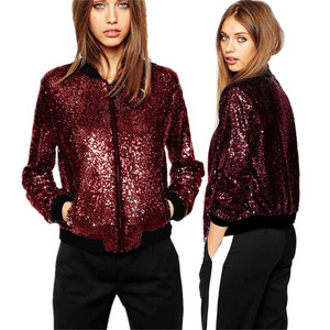 Jaquetas de Lantejoulas Arco-Íris para Mulheres <span class=keywords><strong>Blazer</strong></span> Multicolorido Brilhante Tops Coloridos Roupas de Festa Casaco Fashion Jaqueta Bomber - Product Image 6