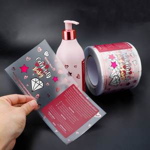 Blinkle Pets Celebrity Baby Transparent PET Label Sticker Waterproof Rectangular <b>UV</b> Printing for Personal Care Packaging - Product Image 1
