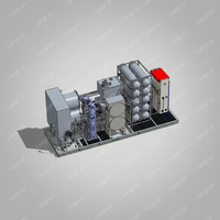 Station de ravitaillement mobile compacte CNG à entraînement hydraulique avec refroidissement par air/liquide, compresseur à 2 étages, distributeur de carburant monté sur châssis