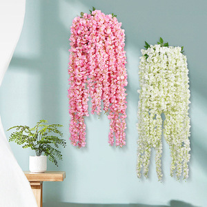Fleurs artificielles de glycine en soie pour suspension au plafond, décoration intérieure de mariage et de Noël, plantes grimpantes pour aménagement de couloir - Product Image 3