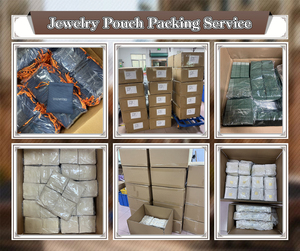 Đồ trang sức túi bao bì gói Vòng cổ da lộn nhung sợi nhỏ trang sức Pouch với biểu tượng tùy chỉnh - Product Image 6