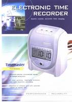 Équipement de bureau Timemaster Tm900 temps de présence machine d'enregistrement horloge carte perforée