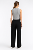 Haut en tricot personnalisé avec logo pour femme, sans manches, col en V, couleur unie, décontracté, mode été-printemps, en acétate doux, usine OEM & ODM