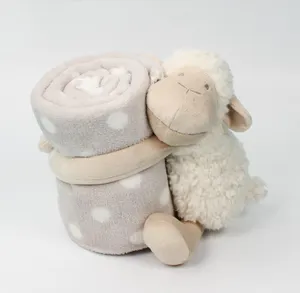 Plush White Sheep Style Blanket Baby Toys Plush Animals Blanket For Newborns